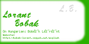 lorant bobak business card